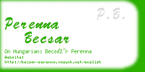 perenna becsar business card